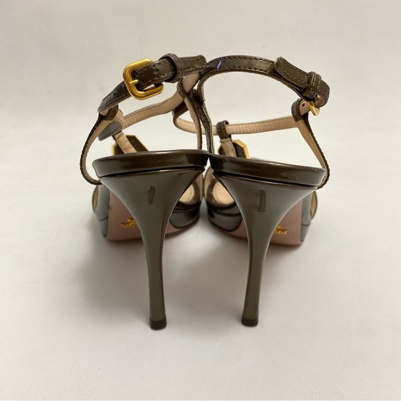 Prada Jewel Embellished Heels Heeled Sandals 6.5 / 36.5 Ankle Strap Stilettos - Picture 10 of 14